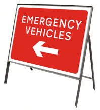 Emergency vehicles arrow left 