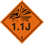 Explosive Hazchem 1.1J EXPLOSIVE