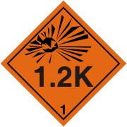 Explosive Hazchem 1.2K EXPLOSIVE