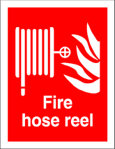 Fire Hose Reel sign Illustration of Fire Hose Reel, Fire and Fire Hose Reel in text