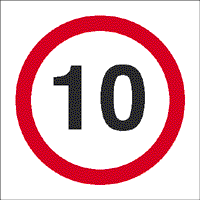 Foamboard 10mph speed limit sign 