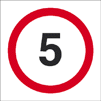 Foamboard 5mph speed limit sign 