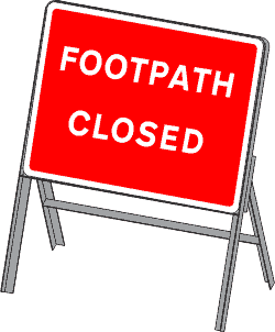 Footpath closed 