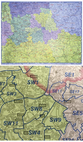 Greater London Postcode Map 