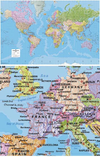 Giant World Political Map 