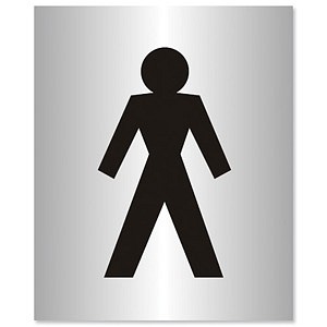 Gentlemen Logo Sign Aluminium Effect Acrylic 