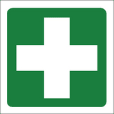 Green first aid cross sign First aid Cross symbol only