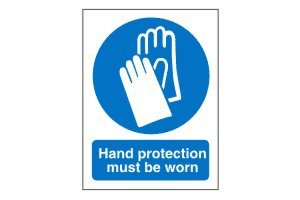 Hand Protection sign hand protection must be worn