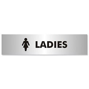 Ladies Sign Aluminium Effect Acrylic 