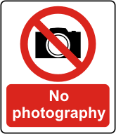 No photography sign No photography with camera icon