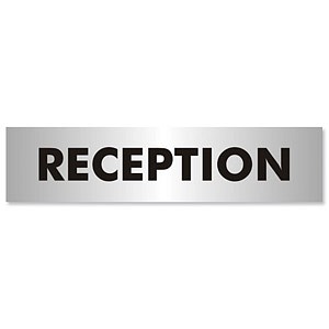 Reception Sign Aluminium Effect Acrylic 