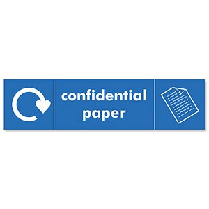 Recycle Confidential Paper Hanger 