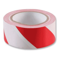 Red white hazard tape 