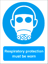 Respiratory Protection sign Respiratory protection must be worn