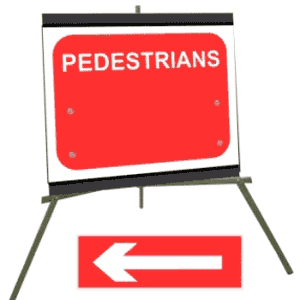 Pedestrians with Moveable Arrow 600mm x 450mm 