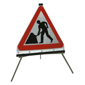 Triangle - Men At Work Flexible Roll-up Sign 