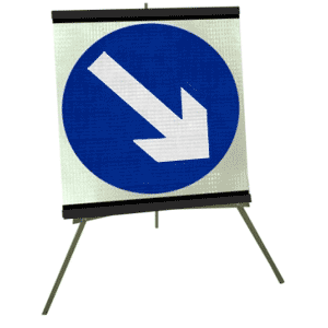 Keep Right Flexible Roll-up Sign 