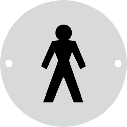Satin Aluminium Male Toilet 