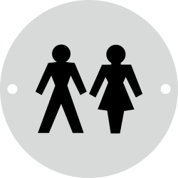 Satin Aluminium Unisex Toilet 