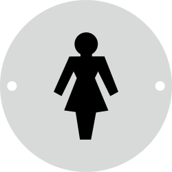 Satin Aluminium female Toilet 