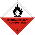Spontaneously Combustible Hazchem SPONTANEOUSLY COMBUSTIBLE