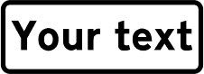 Bespoke Text temporary supplementary plate 