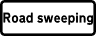 Road sweeping temporary supplementary plate 