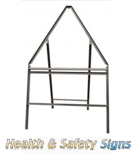 Triangle Road Sign Frame Stanchion with Supplementary plate Holder 
