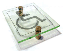 Acrylic prestige disabled pictogram sign 