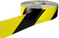 black and yellow barrier tape 