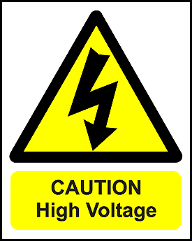 caution high voltage caution high voltage
