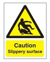 caution slippery surface caution slippery surface