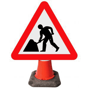 Cone Sign - Men at Work - 7001 