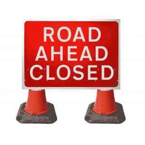 1050x750mm Road Ahead Closed - 7010.1 