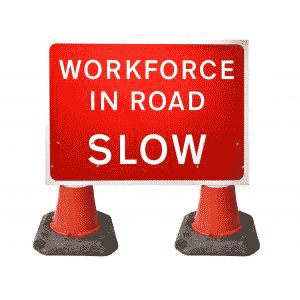 1050x750mm Workforce In Road SLOW - 7001.3 
