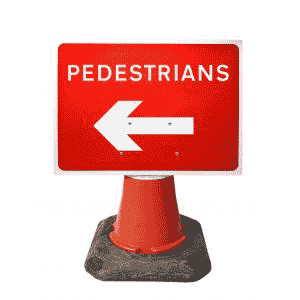 600x450mm Pedestrians with Arrow Left - 7018 