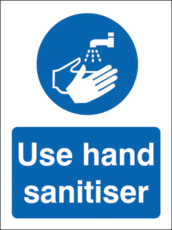 Covid 19 Use Hand Sanitiser Sign - 5 Pack Use Hand Sanitiser