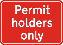 Permit Holders Only Signs  Permit Holders Only Signage