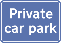 dibond private car park sign Disabled parking only