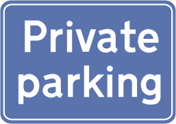 dibond private parking sign Disabled parking only