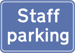 dibond staff parking Staff Parking