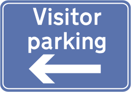 dibond visitor parking left sign Disabled parking only