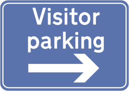 dibond visitor parking right sign Disabled parking only