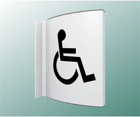 Disabled Toilet Projecting Sign 