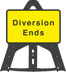 754 Diversion Ends Folding Plastic Sign 
