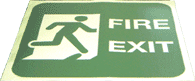 fire exit floor sign 