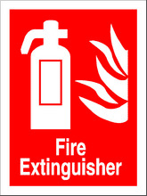 fire extinguisher sign Illustration of Water Fire Extinguisher and textual instructions for use