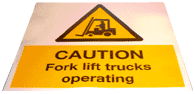 forklift trucks floor sign 