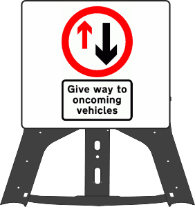 615 Give Way Folding Plastic Sign 