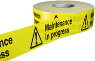Maintenance in progress tape 
